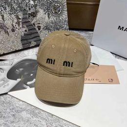 Miui Hat Designer Hat Casquette Miui Caps Big Cap Couple Leisure Outdoor Outgoing Sunshade Sunscreen Miui Hat Letter Duck Tongue Hat White Luxury Fashion 5167 3572