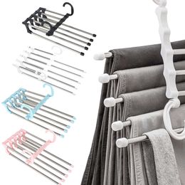 New Multifunctional Hanger Folding Pants Storage Rack Clothes Organizer Hangers Save Wardrobe Space Bedroom Closets Organizer