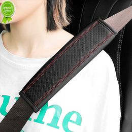 Car Seat Belt Accessories Soft Breathable PU Leather Safety Belt Shoulder Protection Covers Auto Interior Decoration Accessoires