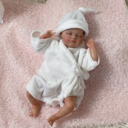 Dolls NPK 10inch miniature preemie baby doll soft Body real touch Art Made 3D Skin Lifelike Baby Collectible Doll 231124