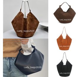 Khaite Large Tote Designer Bag Women 38cm Suede Bag Maxi Handbags Attaches Luxury Crossbody Shopping Beach Coin Purse Totes Shoulders Genuine Leather Bags