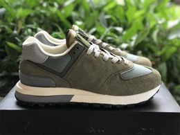 مصمم أحذية NB 574 Legacy Olive Green GS Outdoor Ballseketball Shoes Sneaker Original