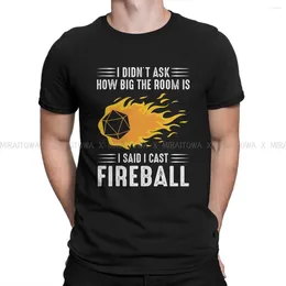 Men's T Shirts I Cast Fireball Wizard Sorcerer DM GiftRPG Hipster TShirts DnD Game Male Harajuku Pure Cotton Tops Shirt Round Neck