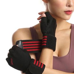 Cycling Gloves Gym Weight Lifting Training Men Women With Wrist Straps Support Padded Full Protections Breathable