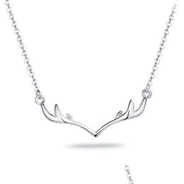 Pendant Necklaces Deer Antlers Pendant Necklaces For Women Girls Elk Necklace Fashion Jewelry Gift Drop Delivery Jewelry Necklaces Pen Dh4Pv