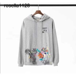 New Winter Men's Hoodies Sweatshirts Hoodie Designer Galleryes 24ss depts Gary Painted Graffiti Letters Printed Loose Casual Fashion brand Men Women Hoodies