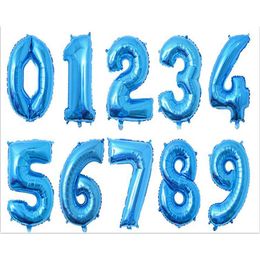 32 Inch Helium Air Balloon Number Letter Shaped Gold Silver Inflatable Ballons Birthday Wedding Decoration Event Party Supplies Numero Letra Globo De Helio