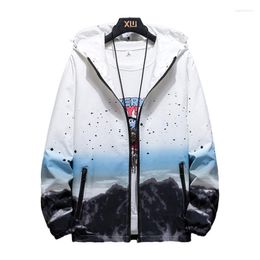 Women's Jackets 2023 Autumn Jacket Women Windbreaker Coat Causal Basic Print Night Sky Zipper Lightweight Woman Hooded Veste Femmen