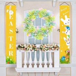 Decorative Flowers Delicate Hanging Wreath Po Prop Easy To Hang Easter Coloured Ribbon Pendant Holiday Accessory