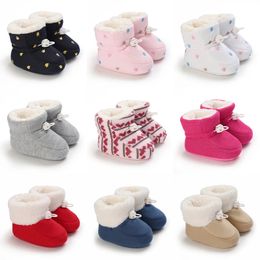 Boots 018Months Winter born Baby Cotton Booties NonSlip Sole Toddler Boys Girls First Walkers Infant Warm Fleece Shoes Snow 231124