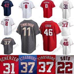 2023 Washington S-4XL Stephen Strasburg Baseball-Trikot Ryan Zimmerman Carter Kieboom CJ Abrams Herren Damen Kinder Keibert Ruiz Cherry Blossom City Connect Nelson Cruz