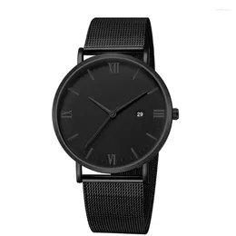 Wristwatches Women Watch Rose Gold Simple Mesh 2023 Ultra-thin Fashion Luxury Wrist Watches Quartz Men