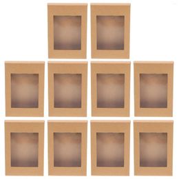 Take Out Containers 10 Pcs Cardboard Food Kraft Paper Gift Box Festival Supplies Bread Baby Cookie