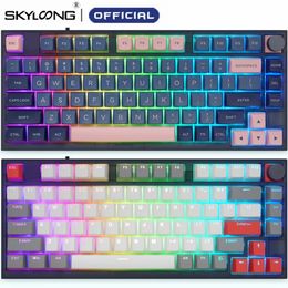Keyboards SKYLOONG Mechanical Keyboard 75 GK75 Optical Switch Swappable MAC Multifunction Knob PBT Keycap For Gamer Gaming 231123
