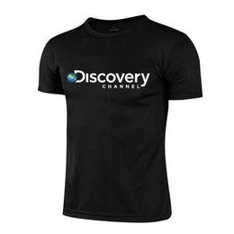 Men's T-Shirts Mesh Ice Silk Shirt Men Discovery Channel Sitcoms Male Man Short Sleeve Quick Dry Tshirt Sports running Tshirt Z0424