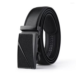 Belts Belt MEN Male Genuine Leather Strap For Automatic Buckle Black Men's Designer