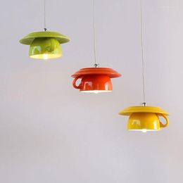 Pendant Lamps Nordic Tea Cup Led Lights Ceramic Teapot Hanglamp Modern Hanging Lamp Home Decor Cafe Kitchen Light Fixtures Luminaire