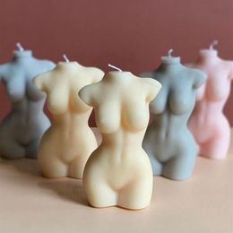 Creative Art Body Candle Mold Cute Female Figure Arts Candles 7 5 10 5cm Aromatherapy Body-shaped Candle;DIY Home Decor191k