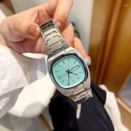 Wristwatches Luxury Retro TV Watch For Women Full Steel 36mm Bracelet Sea Master Lady Wristwatch Relogios Feminino