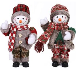 Christmas Toy Supplies Electric Music Christmas Snowman Doll 30cm Glowing Swing Snowman Christmas Gifts Toys Navidad Christmas Decoration for Home 231124