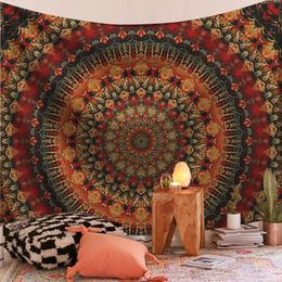 Tapestries Colourful Mandala Carpet Tapestry Wall Hanging Boho Decor Psychedelic Tapiz Hippie Home Wall Decor Bedroom Bohemian Curtains Yoga 231124