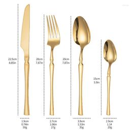 Flatware Sets Dinnerware High Quality Steak Knife Fork Spoon Flat Cutlery Set Kitchen Accessories Drop Tableware 2023 Stainless Steel