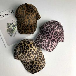 VISROVER New Autumn Kid Hats Animal Leopard Print Baseball Caps for Girls Boys Designer Warm Casual Winter hat Wholesale P230424