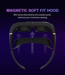 3D Glasses updated 2D Smart Giant Screen VR Headset Stereo Cinema VirtUAl Reality Eyewear Android 231123