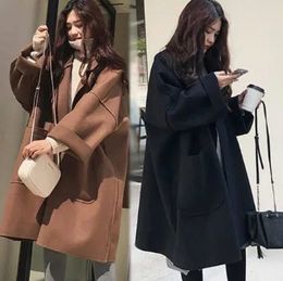 Women's Wool Blends Coat for Women Autumn and Winter Medium Length Large Cape Woolen Coat Women Jacket 231123