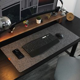 Mouse Pads Wrist Rests Large Size Wool Felt Mouse Pad Office Computer Desk Protector Mat Table Laptop Cushion Non-slip Keyboard Mat Gaming Accessories 231123