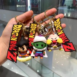 Anime cartoon Monkey King keychain silly and cute demon man Buo PVC doll car pendant bag pendant