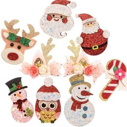 Hair Accessories 120PCS Cute Christmas Accessories Fashion Christmas Supplies Hair Accessories for Baby Girls Hair Bows Hair clip Centre 231124