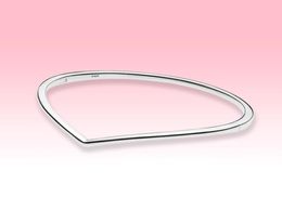 NEW Polished Wishbone Bangle Bracelets Women High quality Jewellery for P 925 Sterling Silver Bracelet with Original retail box3928638