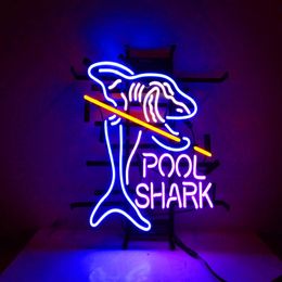 New Tat tire Neon Beer Sign Bar Sign Real Glass Neon Light Beer Sign SZME 037 pool shark 17 14 inches255L