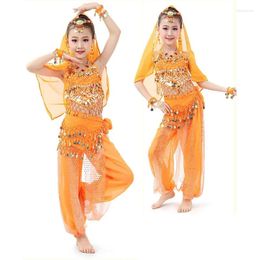 Stage Wear JUSTSAIYAN Kids Belly Dance Costumes Set Oriental Girl Egypt Egyptian Bollywood Dancing Clothing