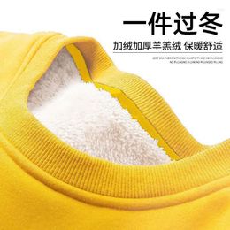 Men's Sweaters Men Winter Fleece Thickened Sweatshirts Male Retro Casual O-neck Long Sleeve Hoodie Tops 2023 Solid Basic Warm Loose