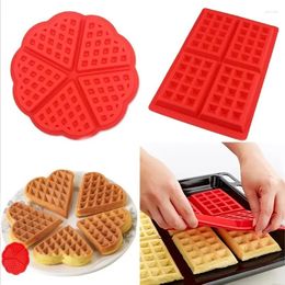 Baking Moulds 1pc Waffle Silicone Square Heart-shaped Muffin Plaid Cake Mold Cookie Making Tools