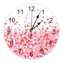 Wall Clocks Pink Bubble Balloon Living Room Decoration Clock Art Silent Round Watch For Home Decor