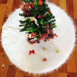 Christmas Decorations Black Tree Skirt White Plush ChristmasChristmas