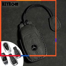New Leather Car Key Case for Mercedes Benz A C E S G Class GLC CLE CLA GLB GLS W177 W205 W213 W222 X167 AMG Accessories