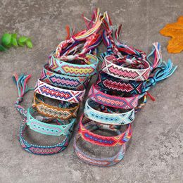 Charm Bracelets Bohemian Nepal Colorful Woven Bracelet With Tassel Lucky Boho Macrame For Women Rope Wristband Friendship