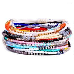 Strand Bohemia Style Thin Beads Bracelet Multi-layer Colours Friendship Boho Bracelets&Bangles Charm Couple Beach Jewellery