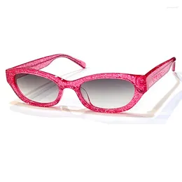 Sunglasses 2023 Women's Retro Oval Multicolor Series Small Frame Fashion Female Gradient Goggles