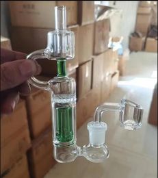 5.9inchs Small Glass Water Bongs Smoke Pipe Hookahs Recycler Dab Rigs Oil Bong Smoking With 14mm Joint