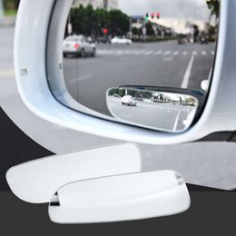 New 2Pcs Car Rearview Mirror 360 Degree Wide Angle Convex Blind Spot Mirror Parking Auto Motorcycle Rear View Adjustable Mirror