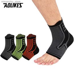 Ankle Support AOLIKES 1PCS Sports Safety Ank Support Ank Elastic Brace Guard Support basketball football Protection Ank Support Brace Q231124