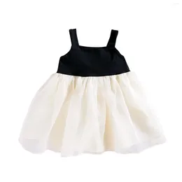 Mädchenkleider für Kleinkinder, ärmelloses Prinzessinnenkleid, Tanzparty-Kleidung, Tanne und Schlag, Größe 24 Monate