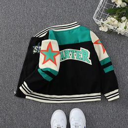 Jackets Children Spring Autumn Boy Baseball Jacktes Uniform Fashion Kids Clothes Boys Sport Tops Clothing 4 5 6 8 10 12 Years 231123