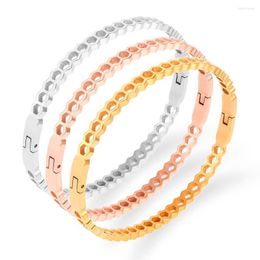 Bangle Beautiful Design Stainless Steel Women Bangles 4mm 6mm Top Quality Fashion Bracelets For Woman Jewellery