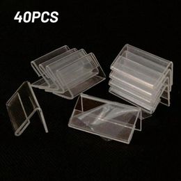 40pcs 2x4cm Acrylic Sign Display Stand Of Business Card Label Case Lipstick Organizer Storage Frames325q